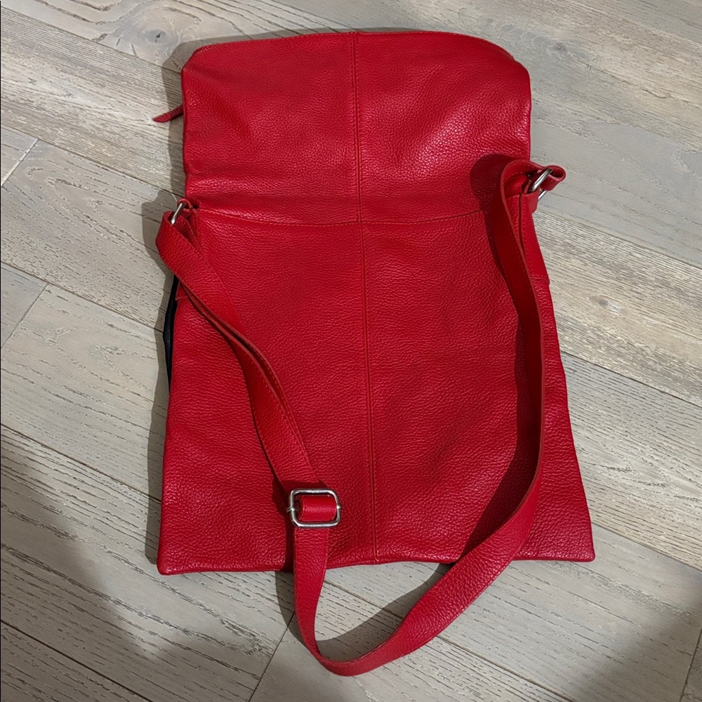 Red Leather Crossbody Bag